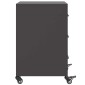 vidaXL Κομοδίνο Μαύρο 36x39x59 εκ. από Χάλυβα