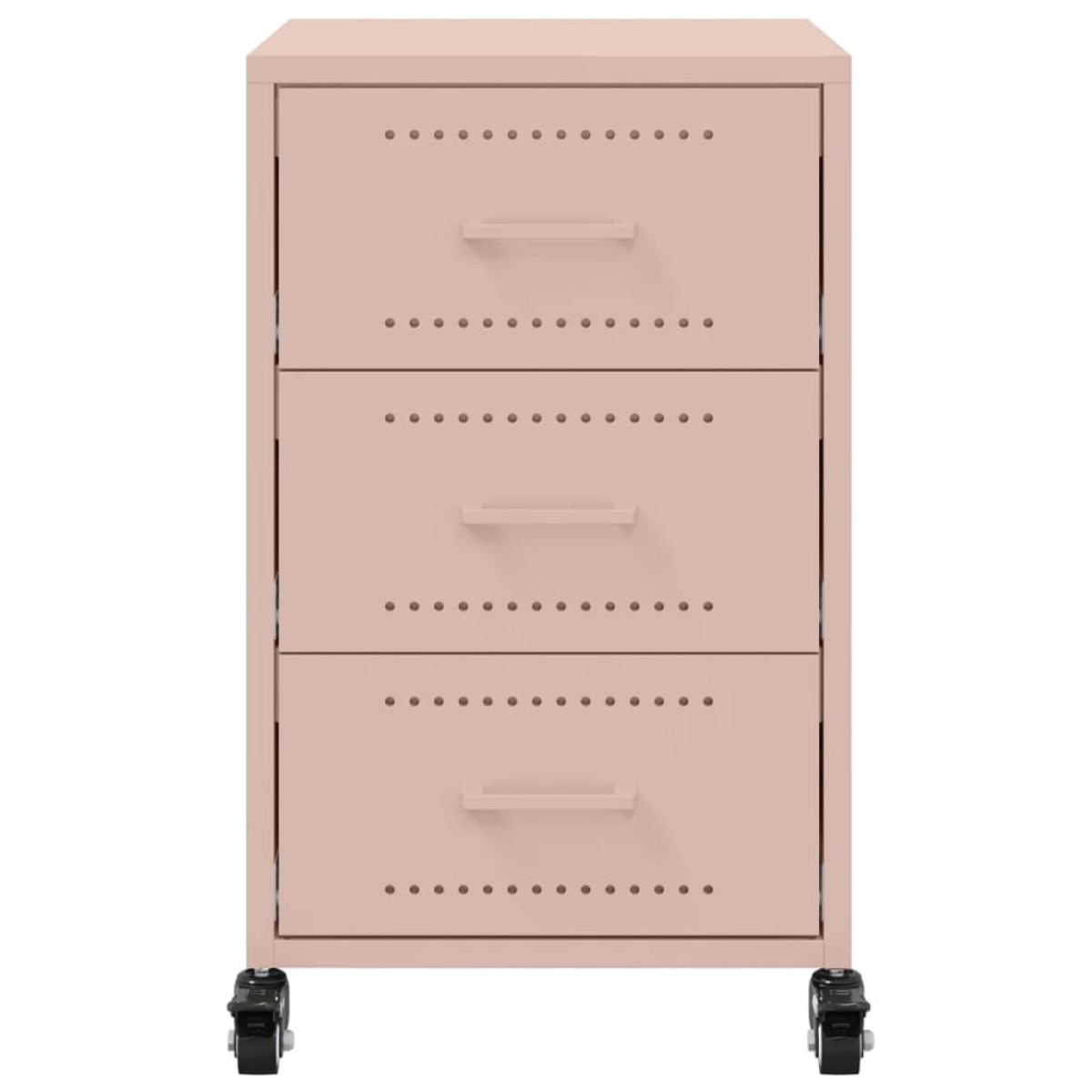 vidaXL Κομοδίνο Ροζ 36x39x59 εκ. από Χάλυβα