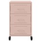 vidaXL Κομοδίνο Ροζ 36x39x59 εκ. από Χάλυβα