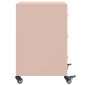vidaXL Κομοδίνο Ροζ 36x39x59 εκ. από Χάλυβα