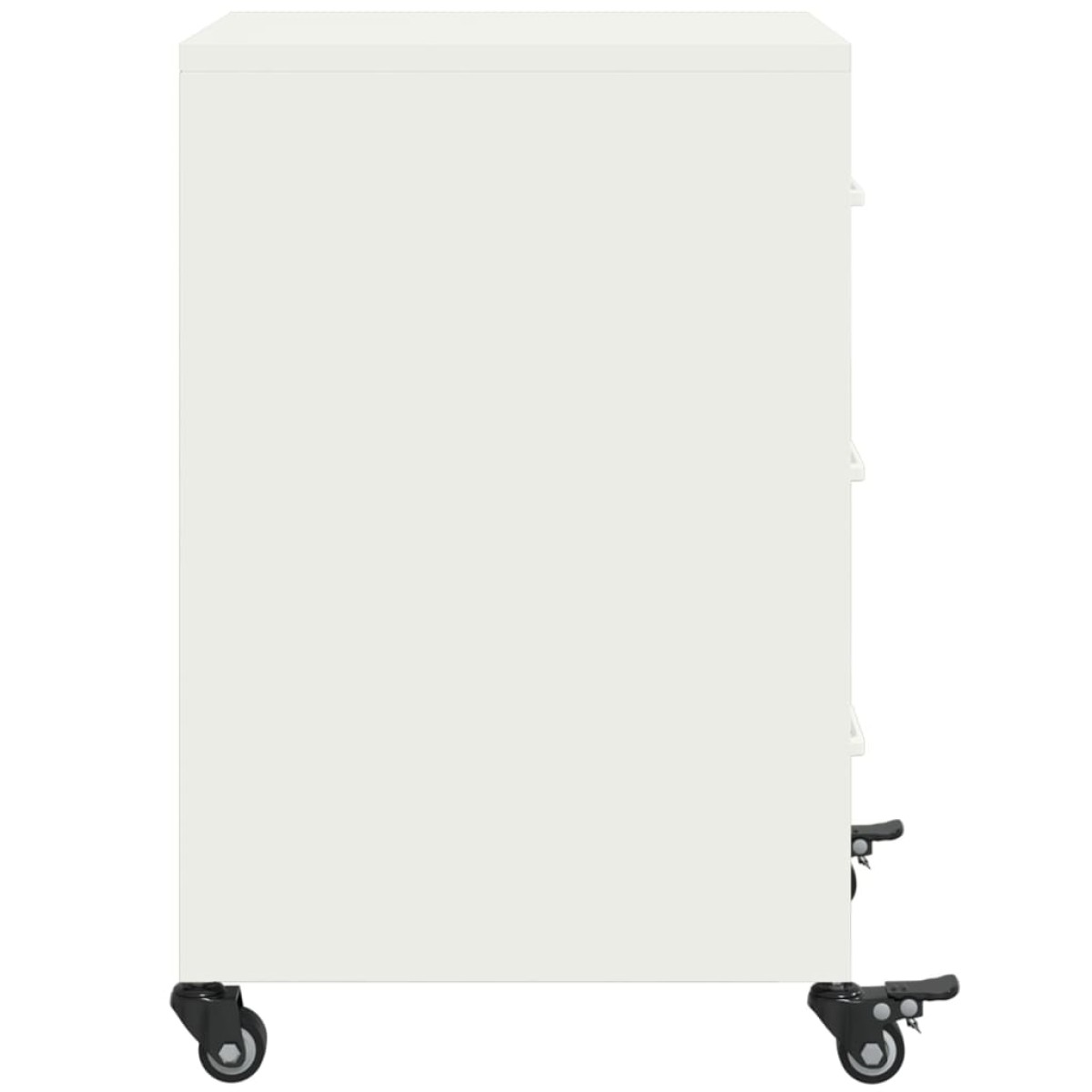 vidaXL Κομοδίνο Λευκό 36x39x59 εκ. από Χάλυβα
