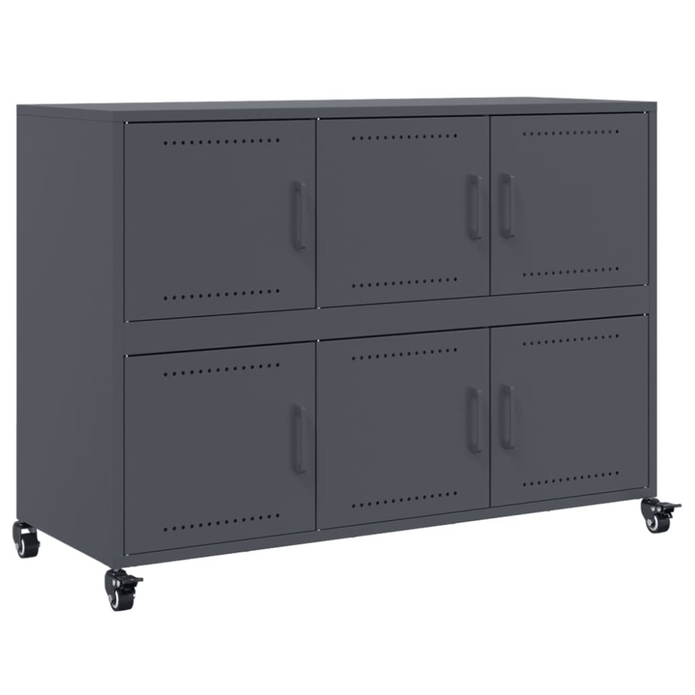 vidaXL Ντουλάπι Ανθρακί 100,5x39x72 εκ. από Χάλυβα