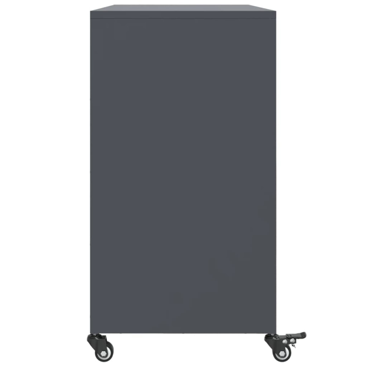vidaXL Ντουλάπι Ανθρακί 100,5x39x72 εκ. από Χάλυβα