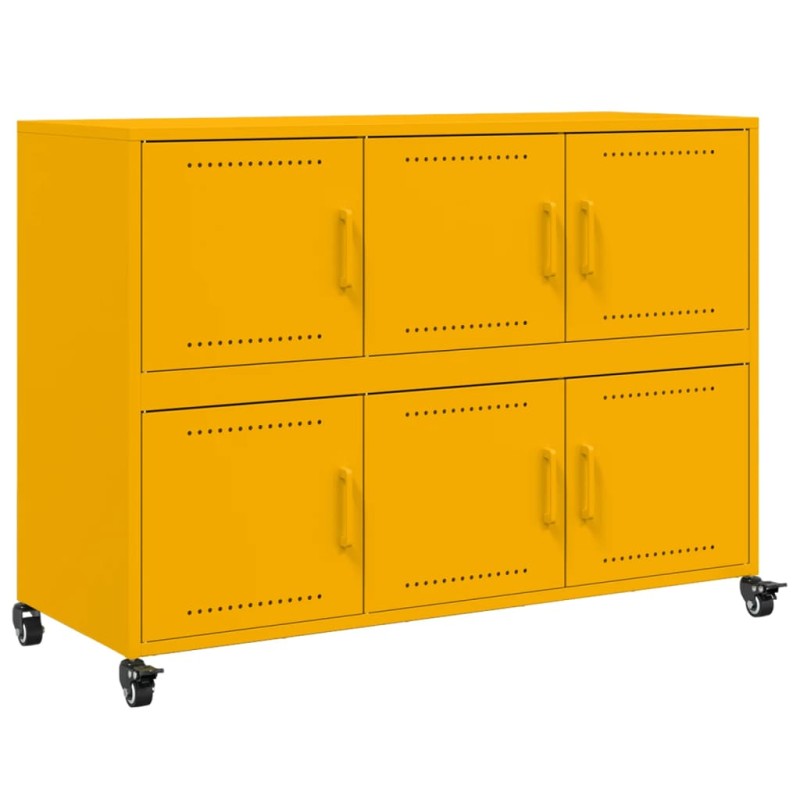 vidaXL Ντουλάπι Μουσταρδί 100,5x39x72 εκ. από Ατσάλι