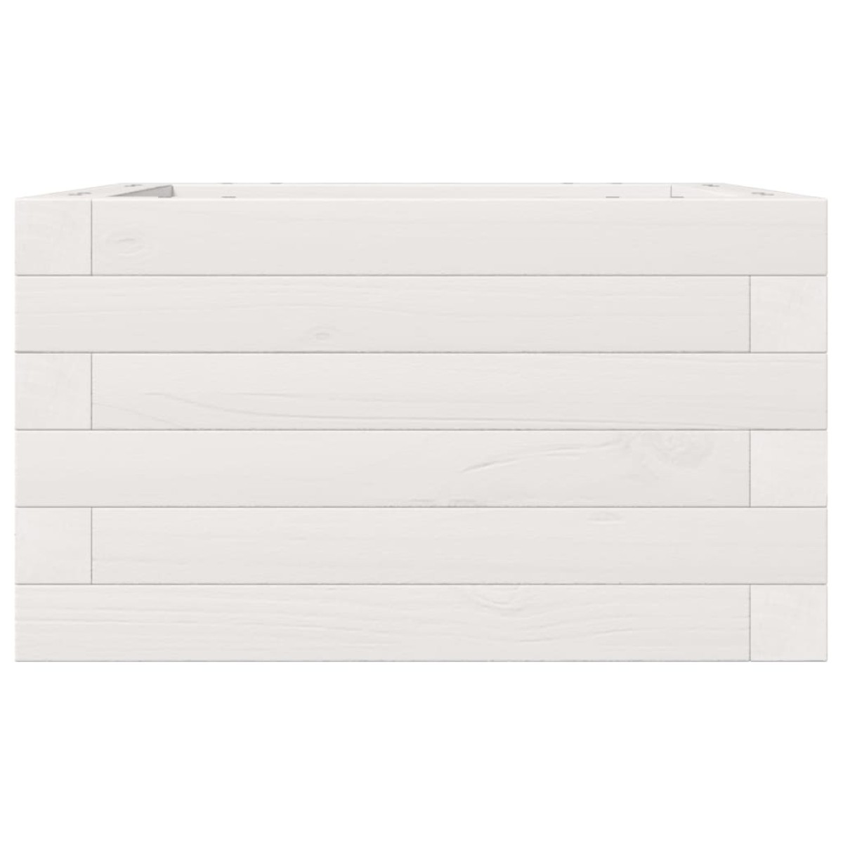 vidaXL Ζαρντινιέρα Κήπου Λευκή 40x40x23 εκ. από Μασίφ Ξύλο Πεύκου