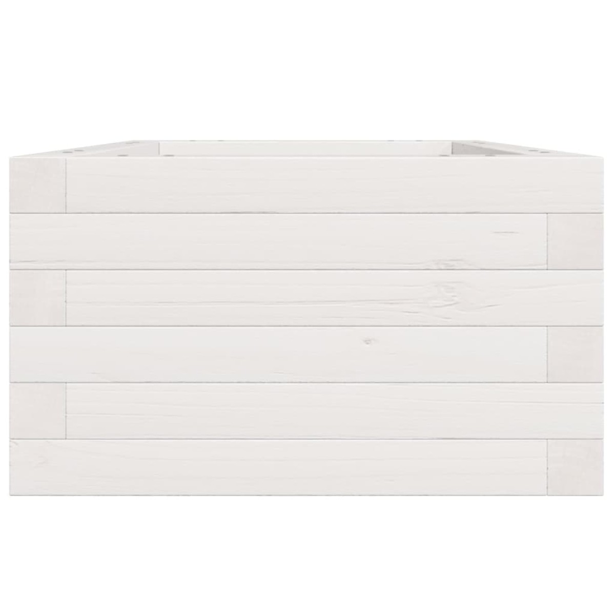 vidaXL Ζαρντινιέρα Κήπου Λευκή 40x40x23 εκ. από Μασίφ Ξύλο Πεύκου