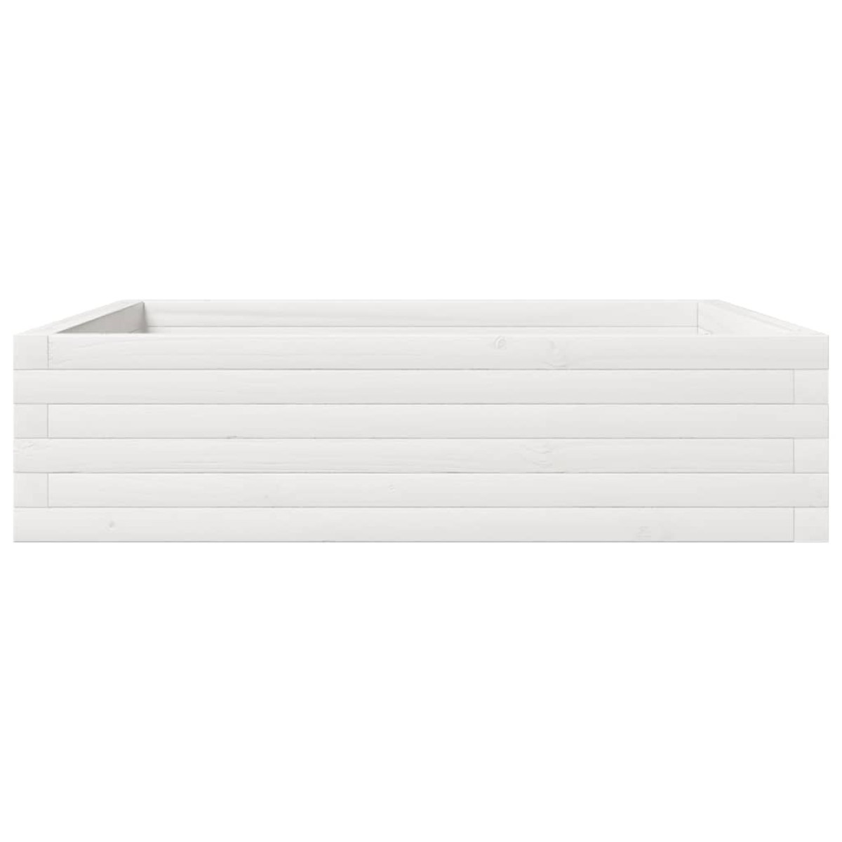 vidaXL Ζαρντινιέρα Λευκή 90x90x23 εκ. από Μασίφ Ξύλο Πεύκου
