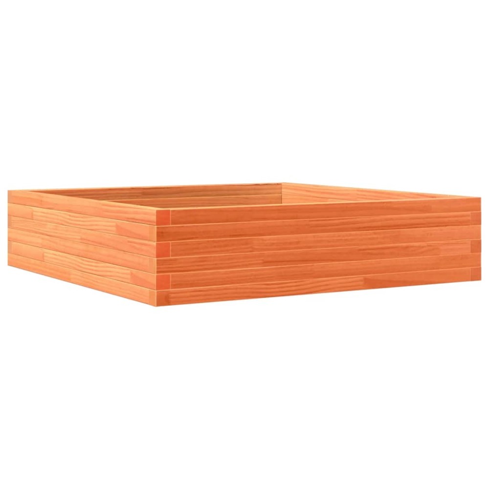 vidaXL Ζαρντινιέρα Καφέ Κεριού 100x100x23 εκ. από Μασίφ Ξύλο Πεύκου