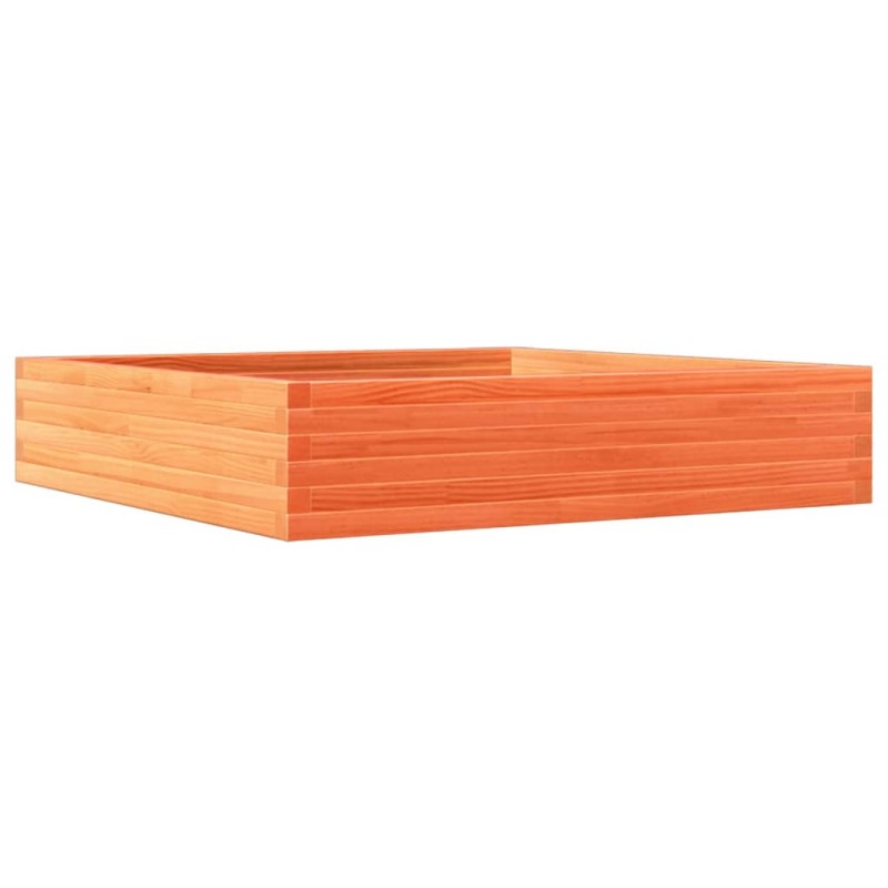 vidaXL Ζαρντινιέρα Καφέ Κεριού 110x110x23 εκ. από Μασίφ Ξύλο Πεύκου