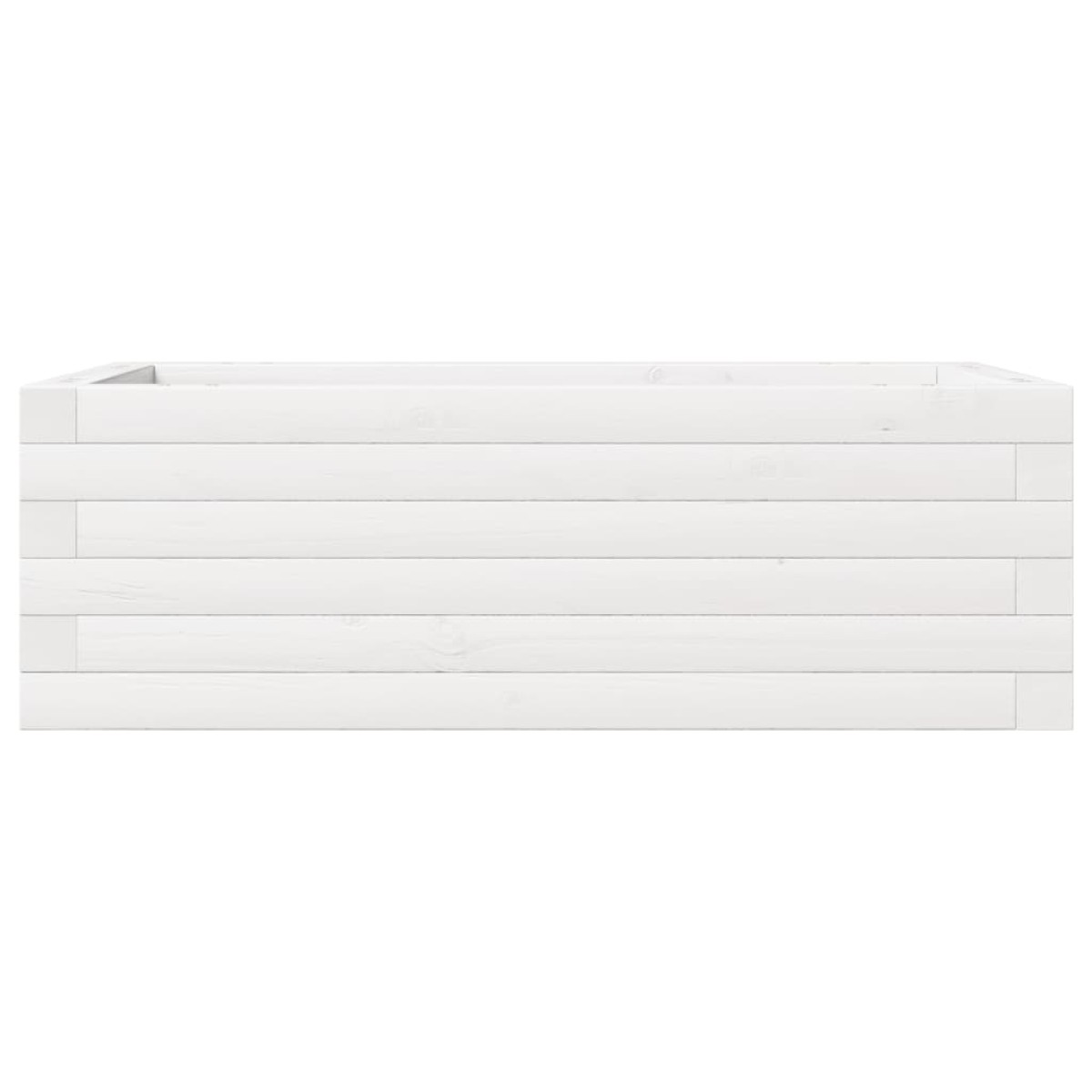 vidaXL Ζαρντινιέρα Κήπου Λευκή 70x40x23 εκ. από Μασίφ Ξύλο Πεύκου