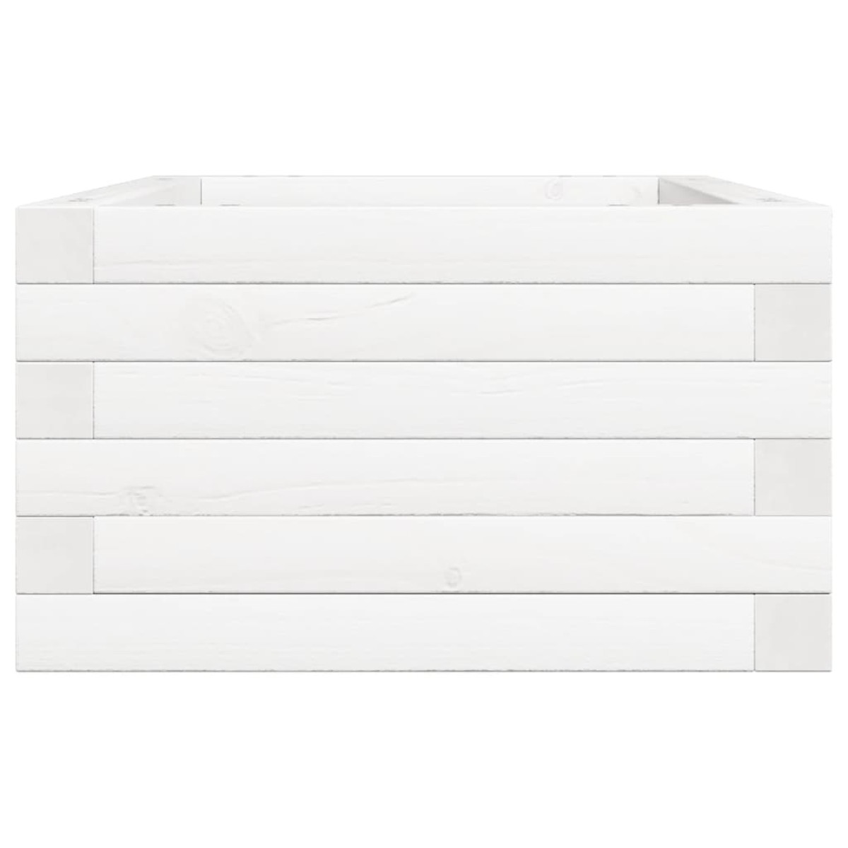 vidaXL Ζαρντινιέρα Κήπου Λευκή 70x40x23 εκ. από Μασίφ Ξύλο Πεύκου