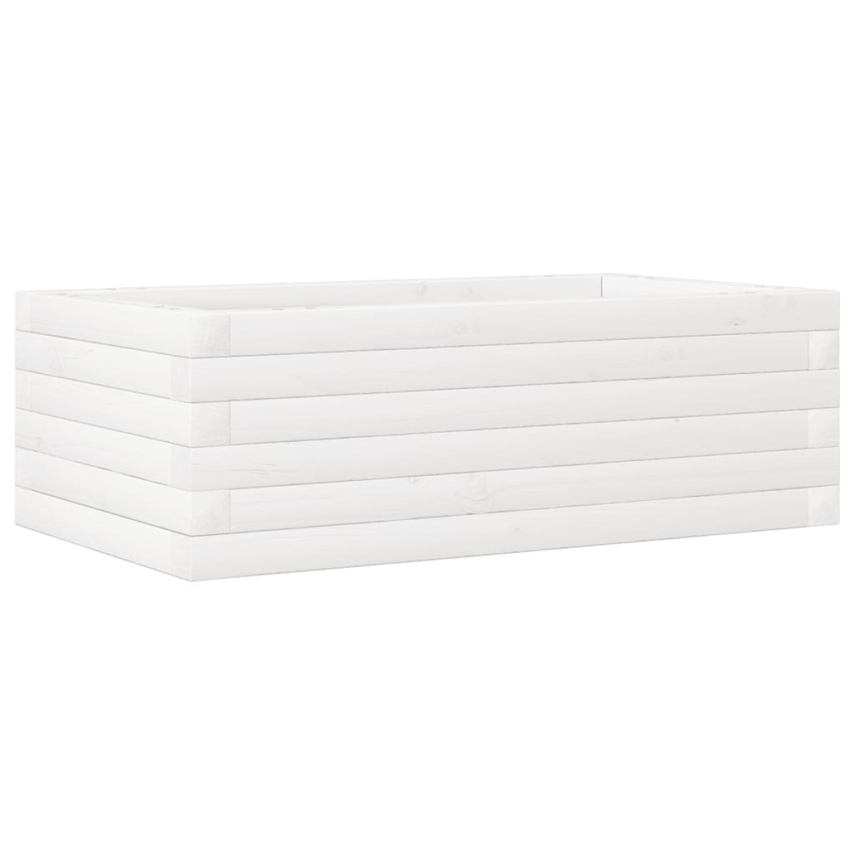 vidaXL Ζαρντινιέρα Κήπου Λευκή 70x40x23 εκ. από Μασίφ Ξύλο Πεύκου