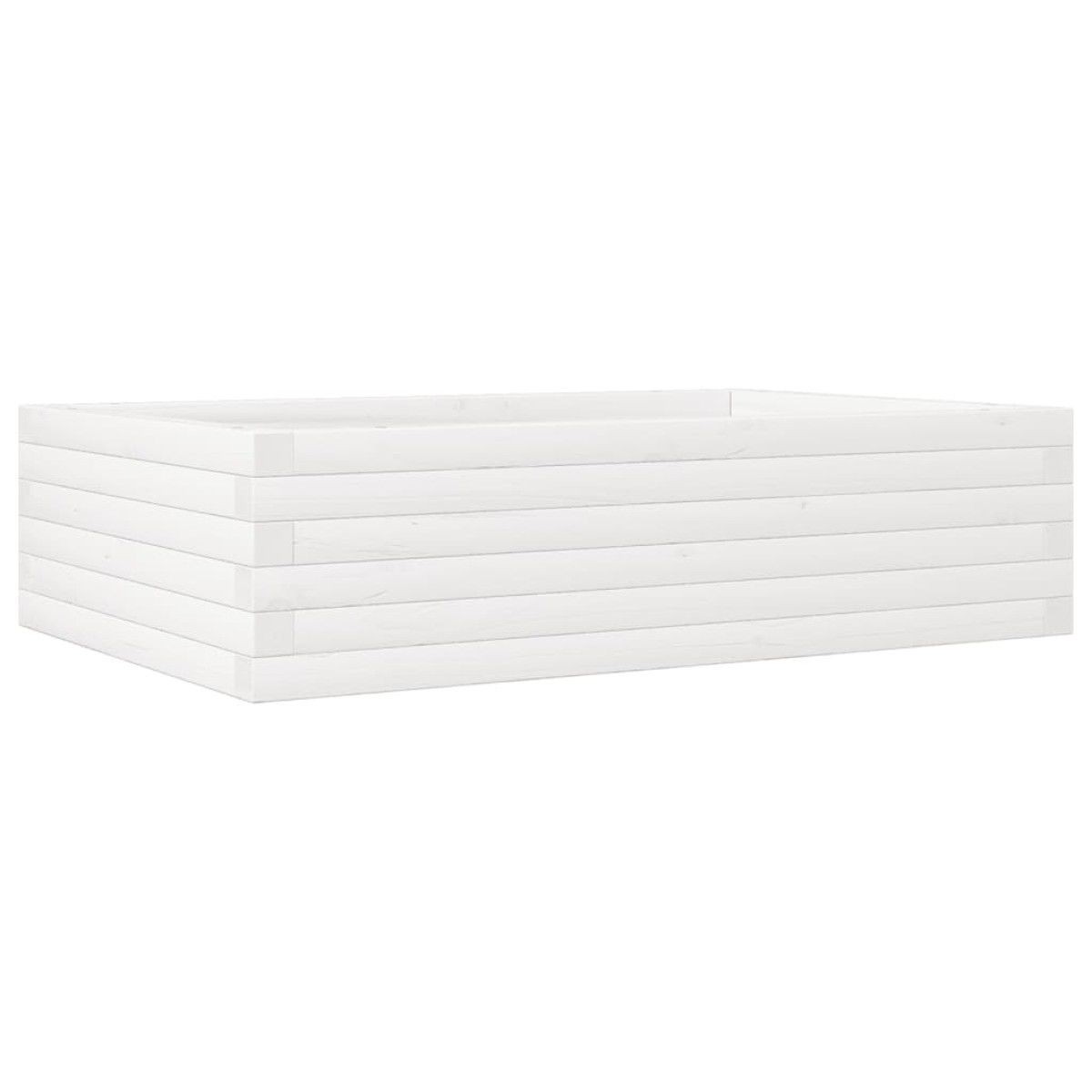 vidaXL Ζαρντινιέρα Λευκή 90x60x23 εκ. από Μασίφ Ξύλο Πεύκου