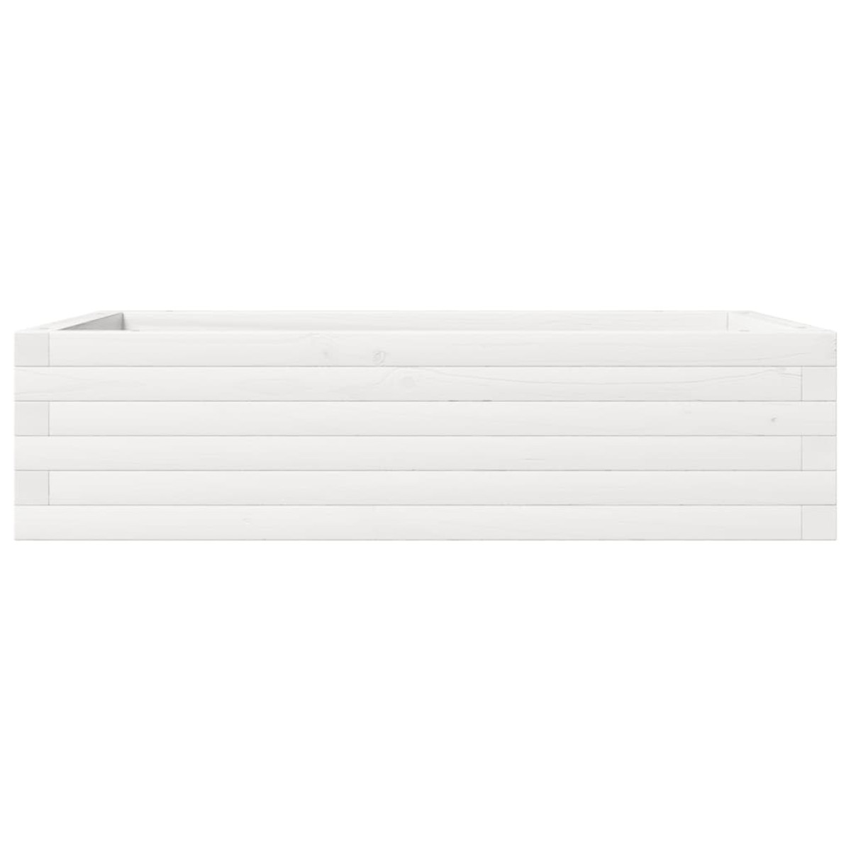 vidaXL Ζαρντινιέρα Λευκή 90x60x23 εκ. από Μασίφ Ξύλο Πεύκου