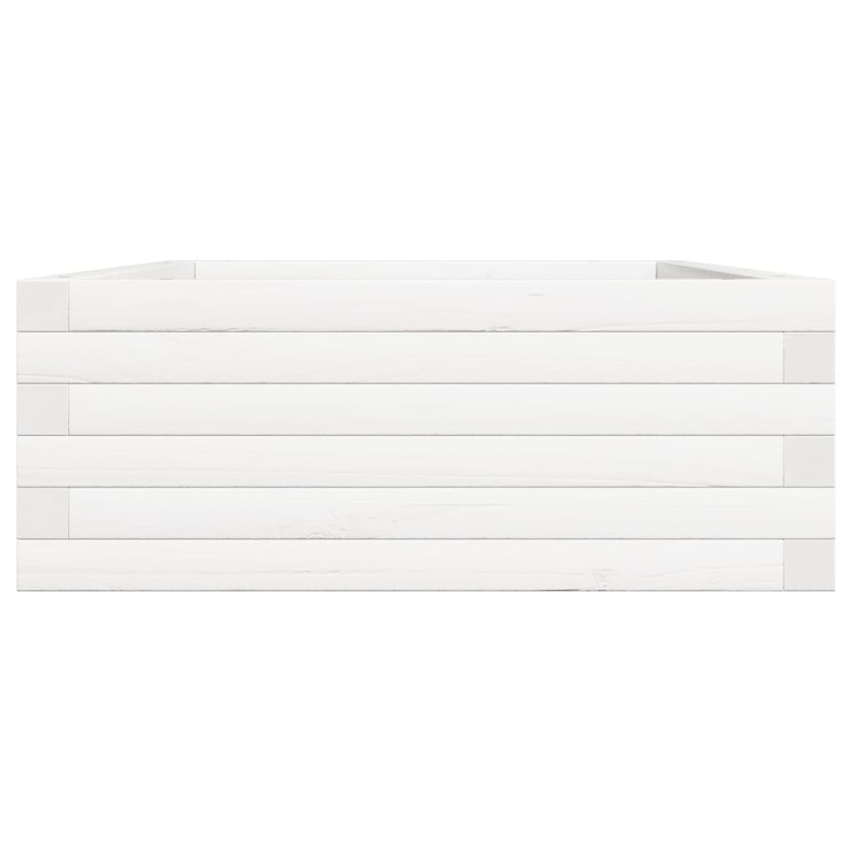 vidaXL Ζαρντινιέρα Λευκή 90x60x23 εκ. από Μασίφ Ξύλο Πεύκου