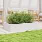 vidaXL Ζαρντινιέρα Κήπου Λευκή 110x60x23 εκ. από Μασίφ Ξύλο Πεύκου