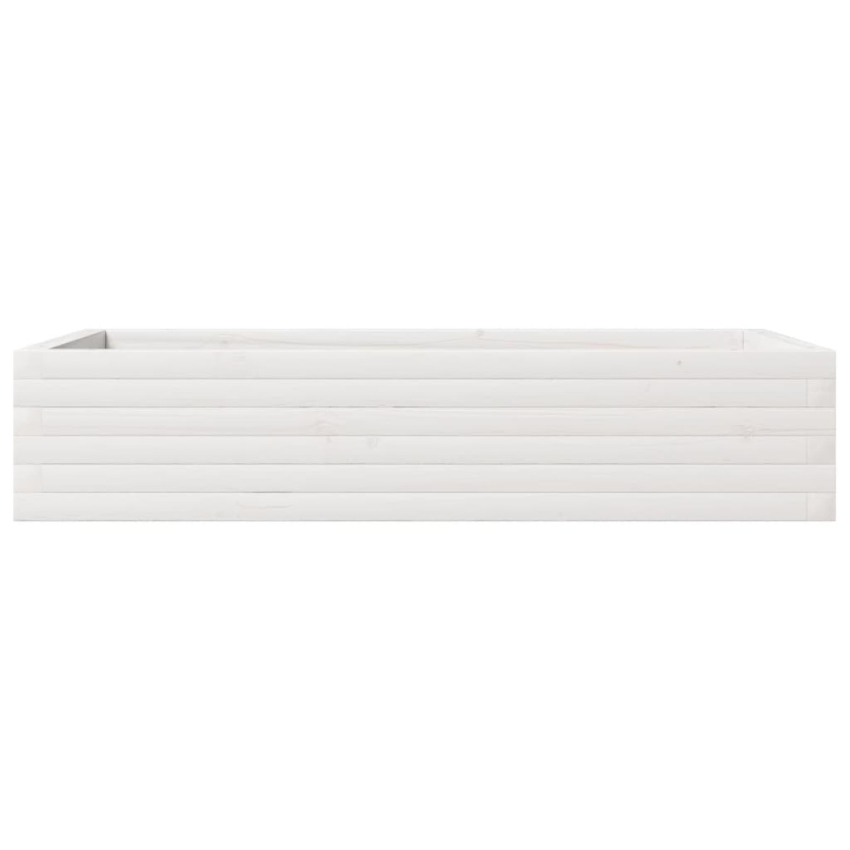 vidaXL Ζαρντινιέρα Κήπου Λευκή 110x60x23 εκ. από Μασίφ Ξύλο Πεύκου