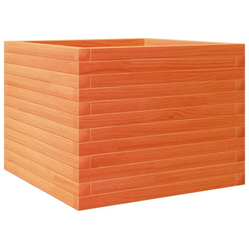vidaXL Ζαρντινιέρα Καφέ Κεριού 60x60x45,5 εκ. από Μασίφ Ξύλο Πεύκου