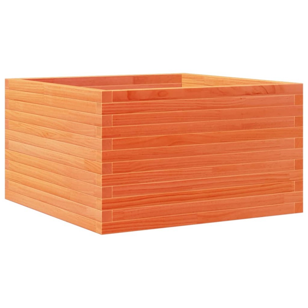 vidaXL Ζαρντινιέρα Καφέ Κεριού 80x80x45,5 εκ. από Μασίφ Ξύλο Πεύκου