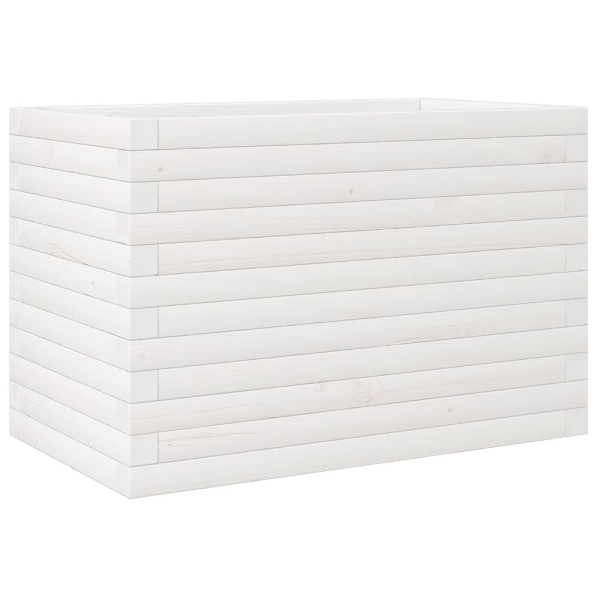 vidaXL Ζαρντινιέρα Κήπου Λευκή 70x40x45,5 εκ. από Μασίφ Ξύλο Πεύκου