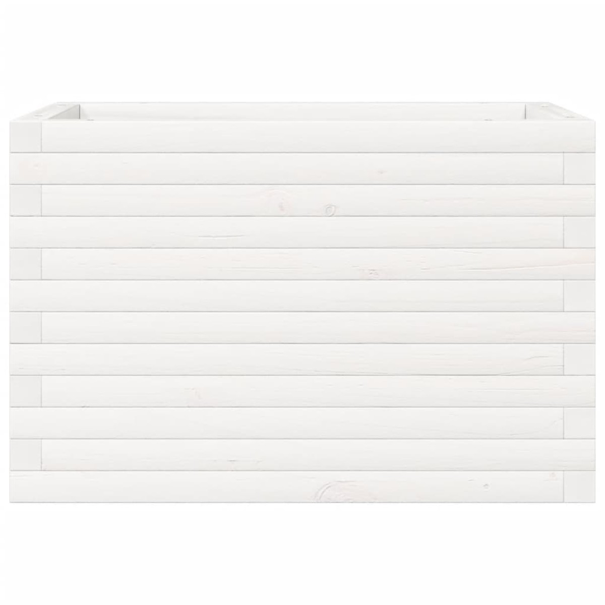 vidaXL Ζαρντινιέρα Κήπου Λευκή 70x40x45,5 εκ. από Μασίφ Ξύλο Πεύκου