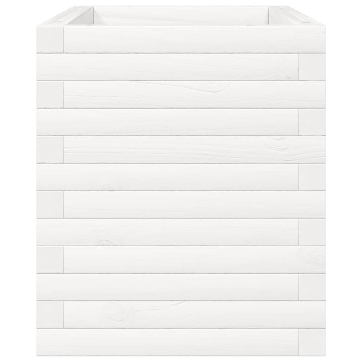 vidaXL Ζαρντινιέρα Κήπου Λευκή 70x40x45,5 εκ. από Μασίφ Ξύλο Πεύκου