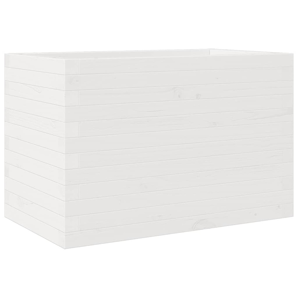 vidaXL Ζαρντινιέρα Κήπου Λευκή 70x40x45,5 εκ. από Μασίφ Ξύλο Πεύκου