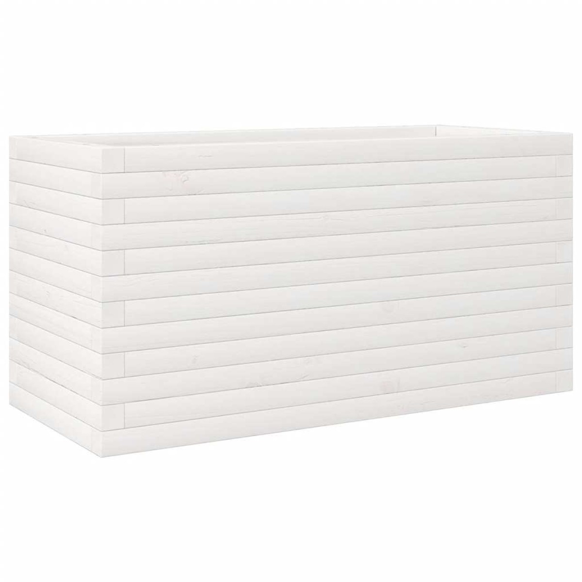 vidaXL Ζαρντινιέρα Κήπου Λευκή 90x40x45,5 εκ. από Μασίφ Ξύλο Πεύκου