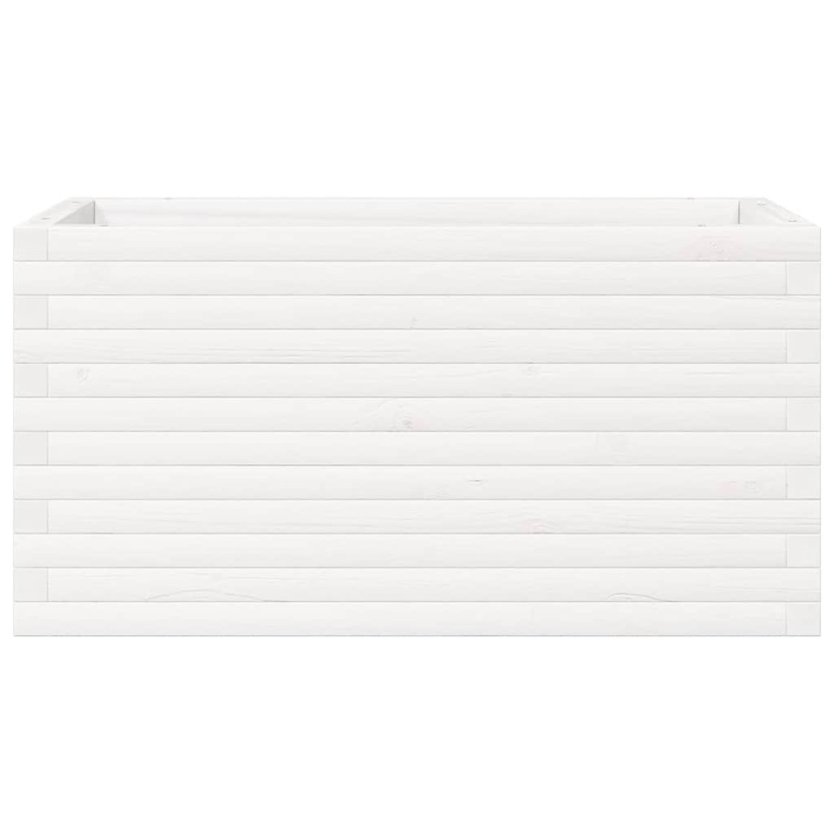 vidaXL Ζαρντινιέρα Κήπου Λευκή 90x40x45,5 εκ. από Μασίφ Ξύλο Πεύκου