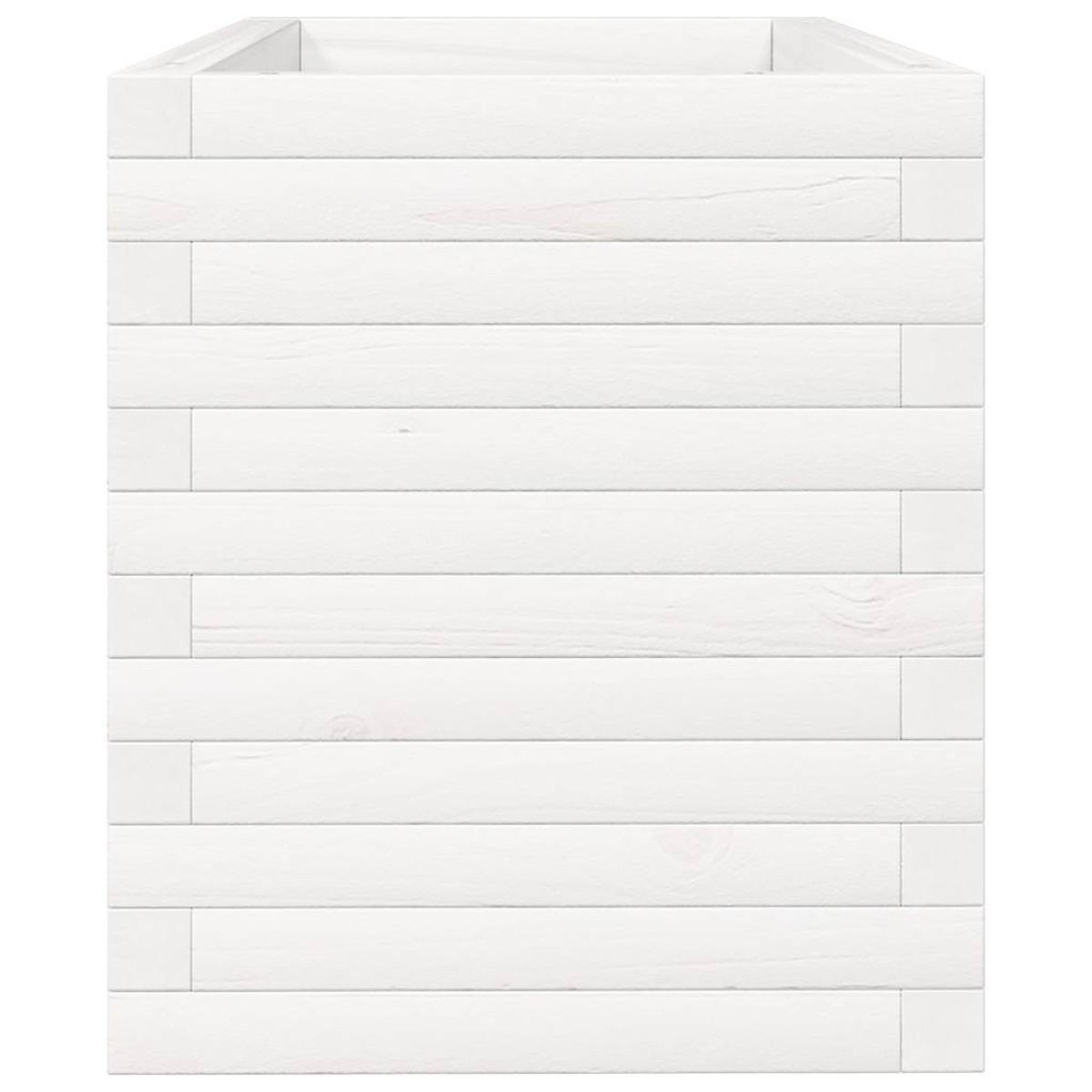 vidaXL Ζαρντινιέρα Κήπου Λευκή 90x40x45,5 εκ. από Μασίφ Ξύλο Πεύκου