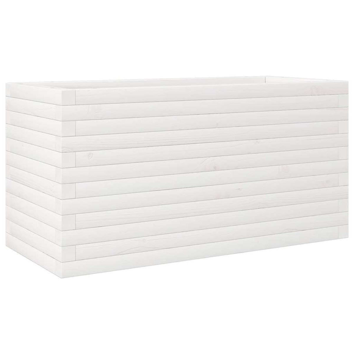 vidaXL Ζαρντινιέρα Κήπου Λευκή 90x40x45,5 εκ. από Μασίφ Ξύλο Πεύκου