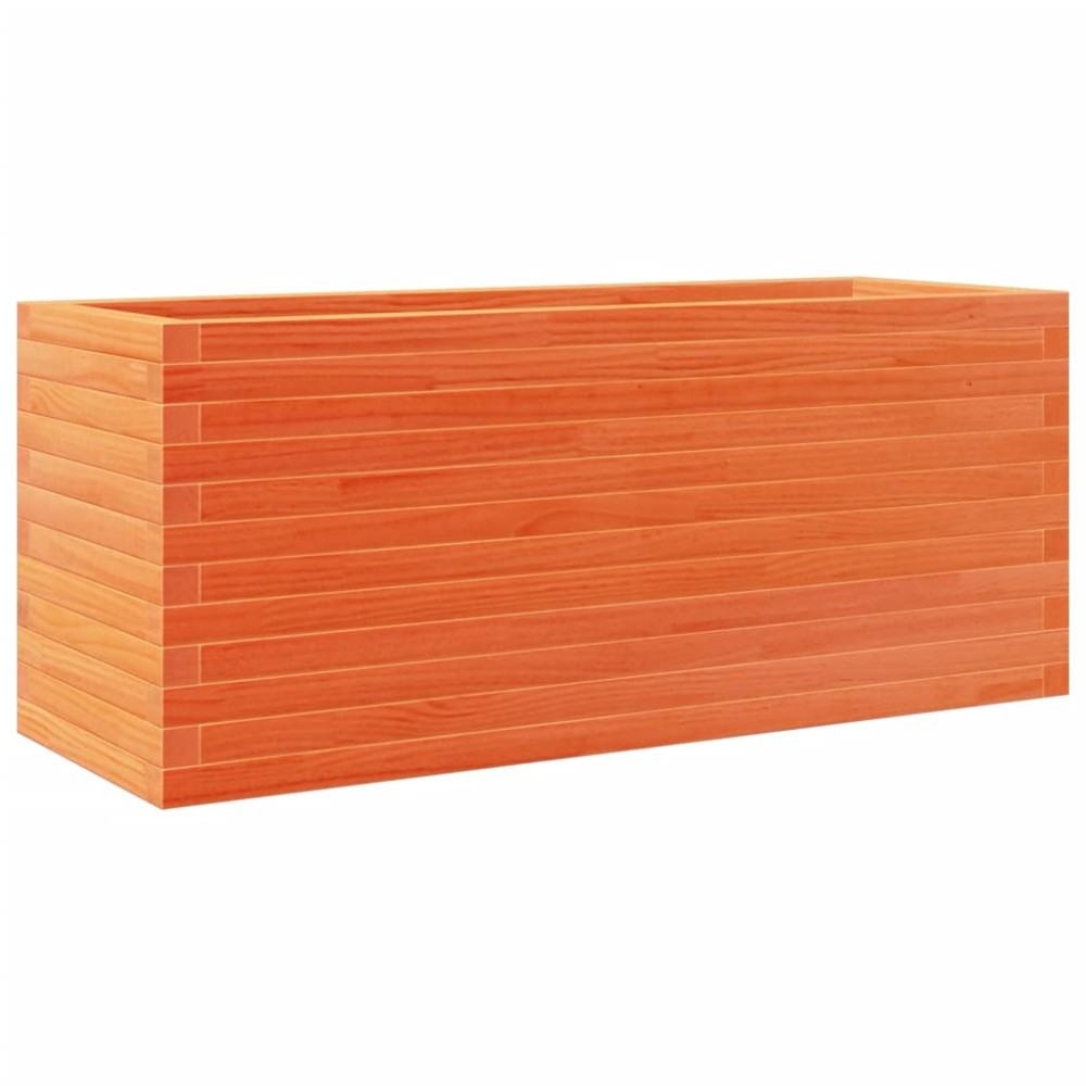 vidaXL Ζαρντινιέρα Καφέ Κεριού 110x40x45,5 εκ. από Μασίφ Ξύλο Πεύκου