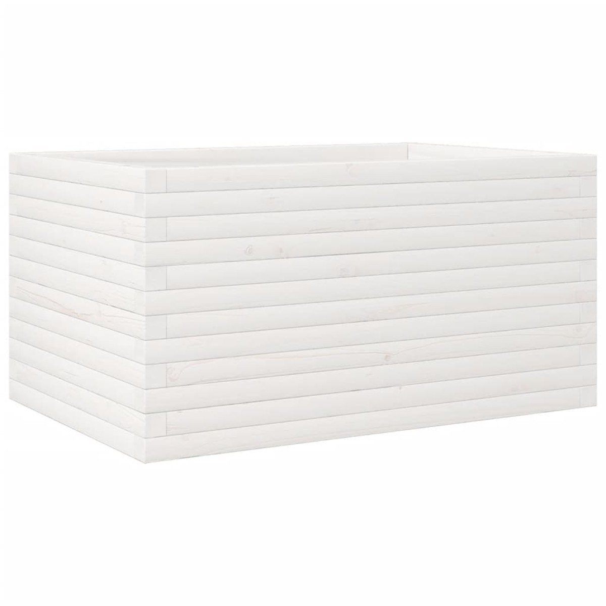 vidaXL Ζαρντινιέρα Κήπου Λευκή 90x60x45,5 εκ. από Μασίφ Ξύλο Πεύκου