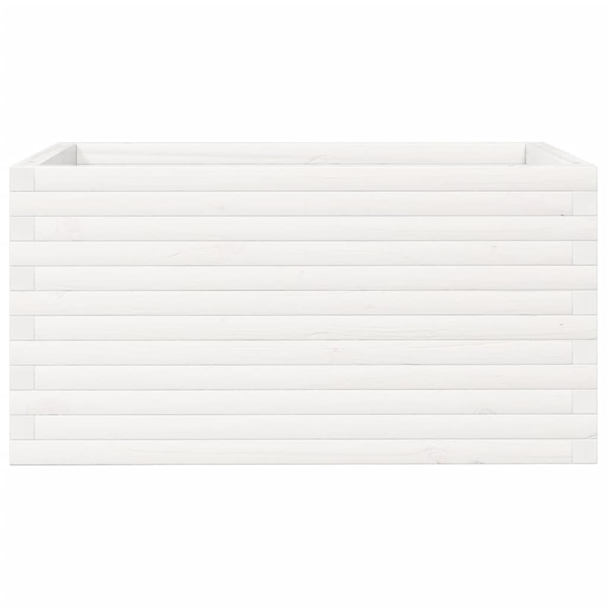 vidaXL Ζαρντινιέρα Κήπου Λευκή 90x60x45,5 εκ. από Μασίφ Ξύλο Πεύκου
