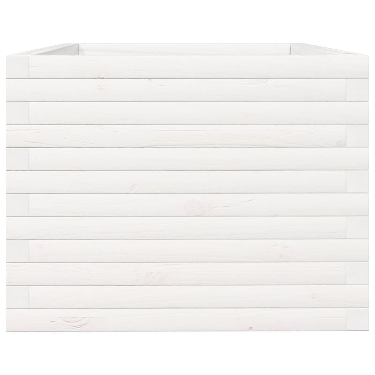 vidaXL Ζαρντινιέρα Κήπου Λευκή 90x60x45,5 εκ. από Μασίφ Ξύλο Πεύκου