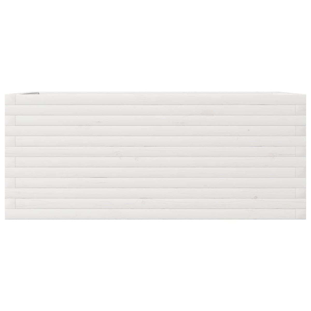 vidaXL Ζαρντινιέρα Κήπου Λευκή 110x60x45,5 εκ. από Μασίφ Ξύλο Πεύκου