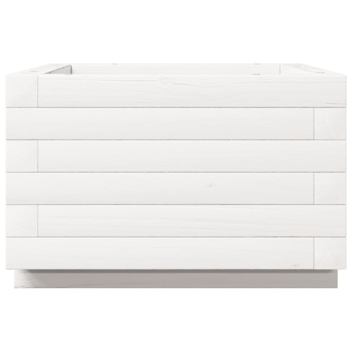vidaXL Ζαρντινιέρα Κήπου Λευκή 40x40x26,5 εκ. από Μασίφ Ξύλο Πεύκου