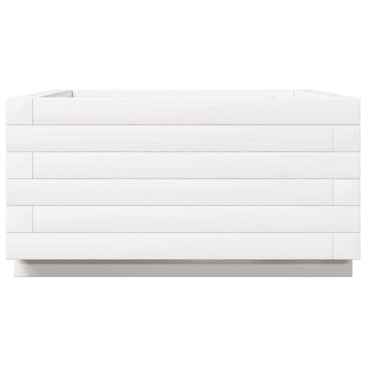 vidaXL Ζαρντινιέρα Κήπου Λευκή 50x50x26,5 εκ. από Μασίφ Ξύλο Πεύκου