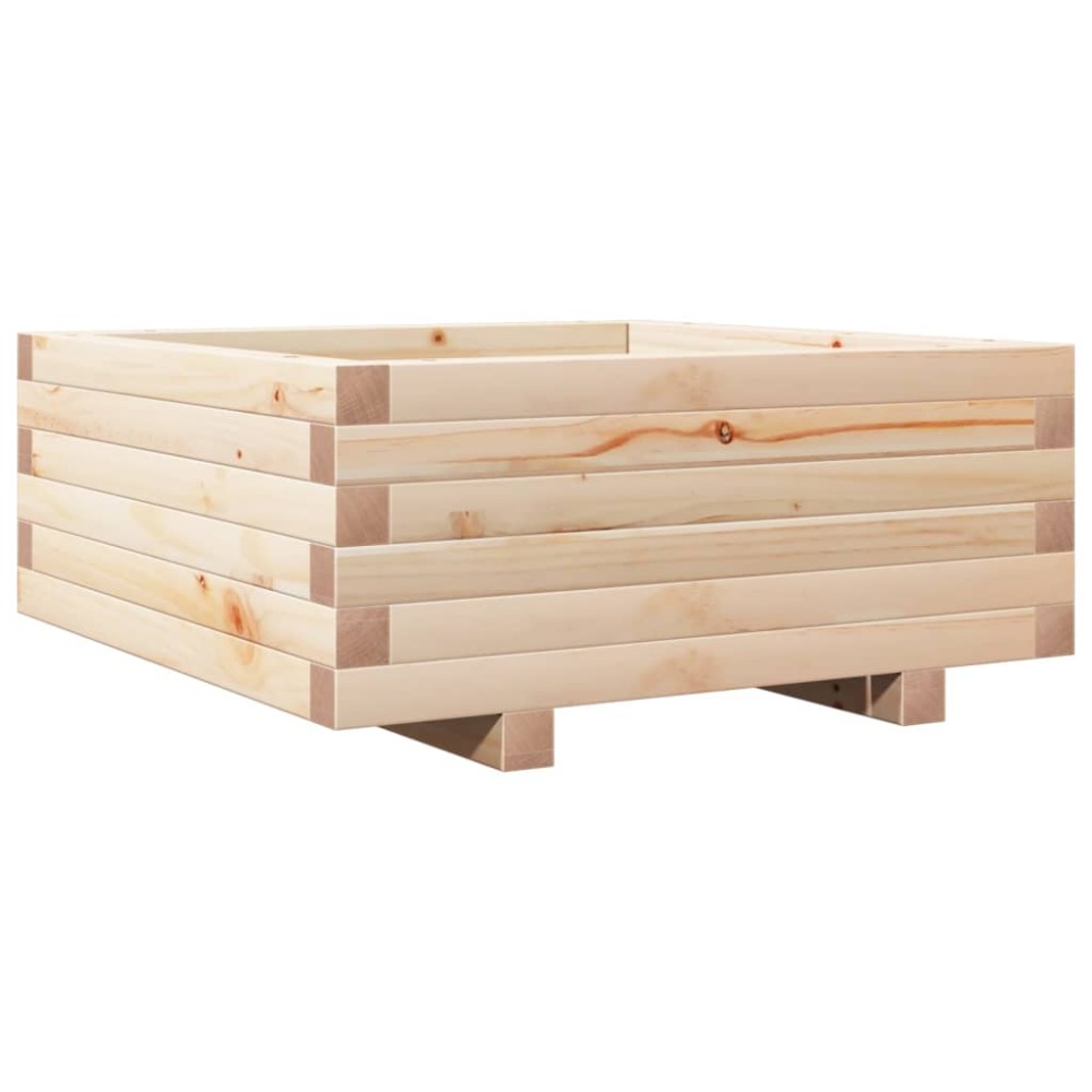 vidaXL Ζαρντινιέρα Κήπου 50x50x26,5 εκ από Μασίφ Ξύλο Πεύκου