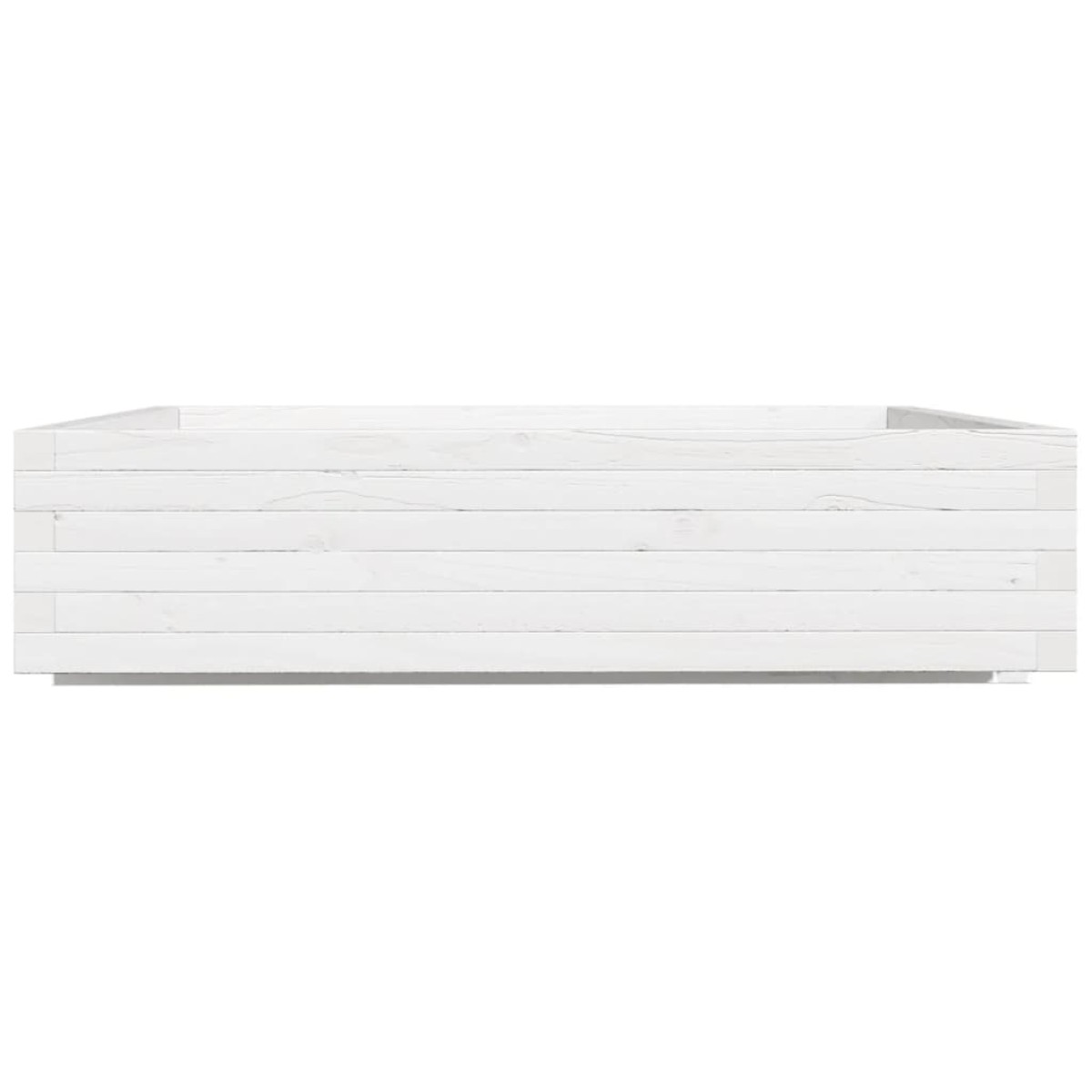 vidaXL Ζαρντινιέρα Κήπου Λευκή 100x100x26,5 εκ. από Μασίφ Ξύλο Πεύκου