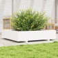 vidaXL Ζαρντινιέρα Κήπου Λευκή 110x110x26,5 εκ. από Μασίφ Ξύλο Πεύκου