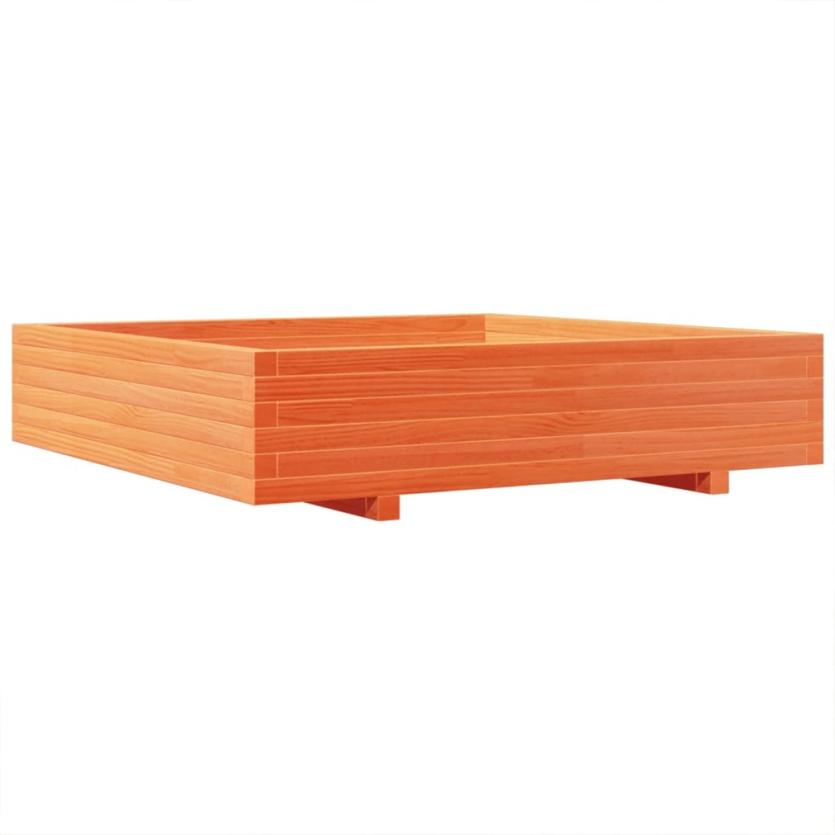vidaXL Ζαρντινιέρα Καφέ Κεριού 110x110x26,5 εκ. από Μασίφ Ξύλο Πεύκου