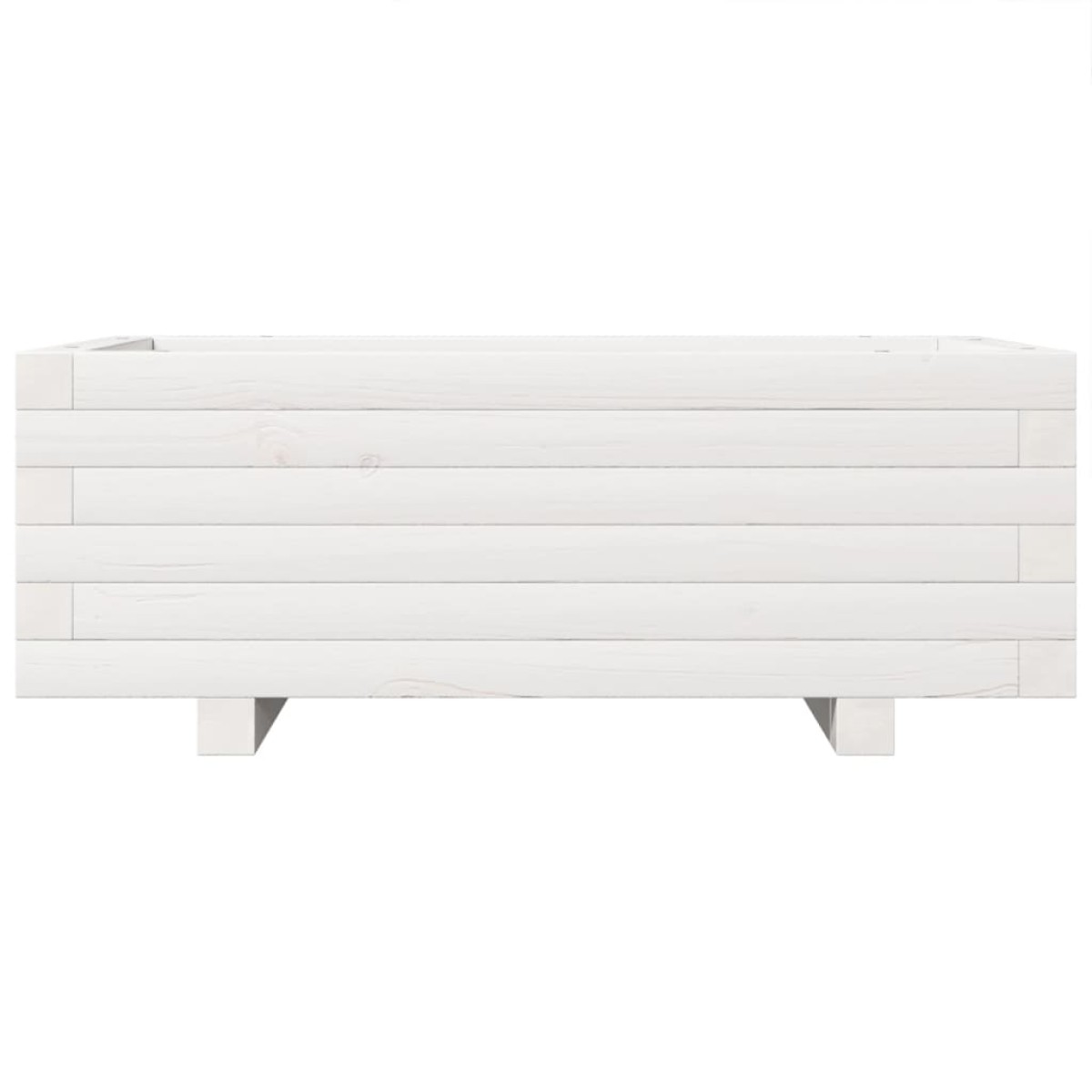 vidaXL Ζαρντινιέρα Κήπου Λευκή 70x40x26,5 εκ. από Μασίφ Ξύλο Πεύκου