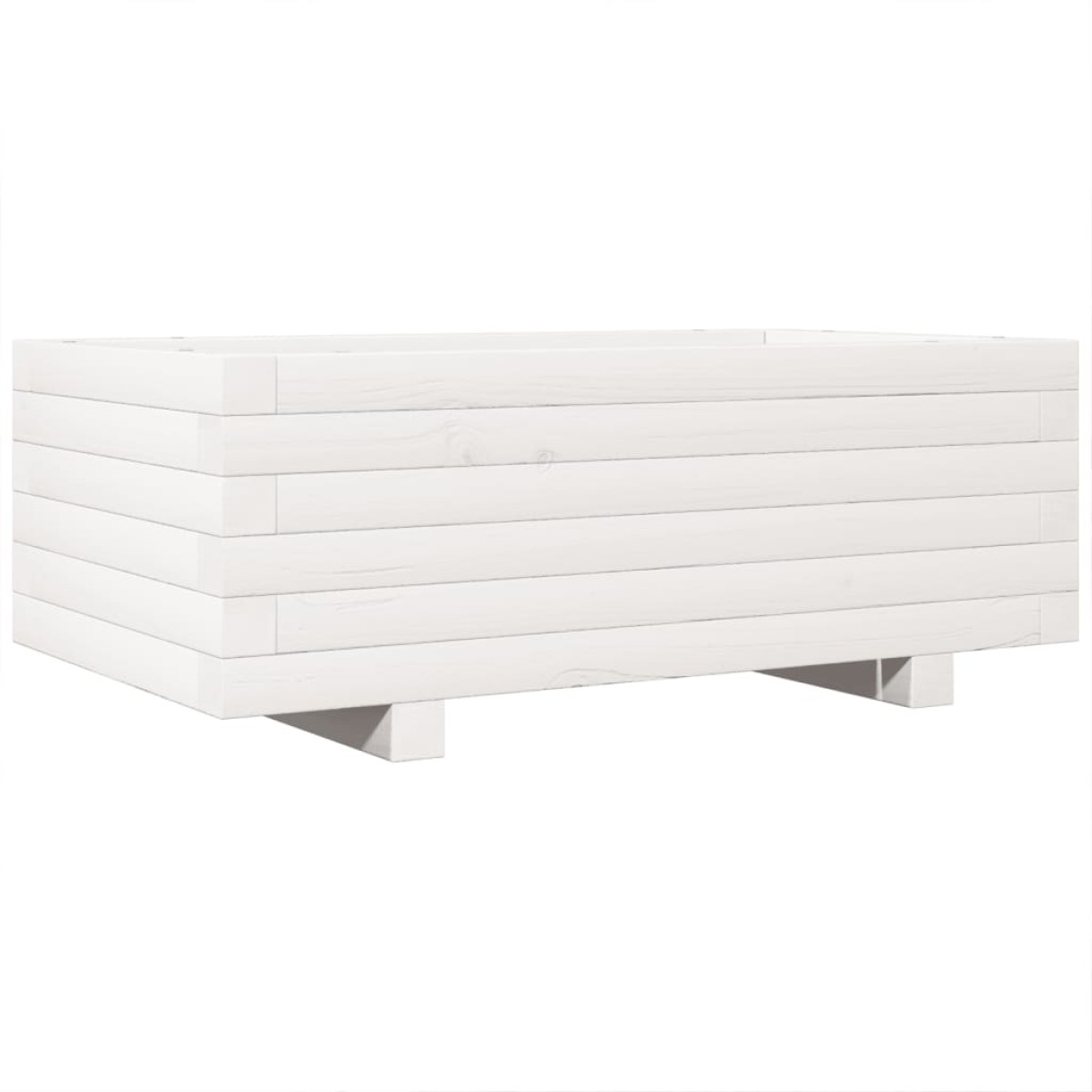 vidaXL Ζαρντινιέρα Κήπου Λευκή 70x40x26,5 εκ. από Μασίφ Ξύλο Πεύκου