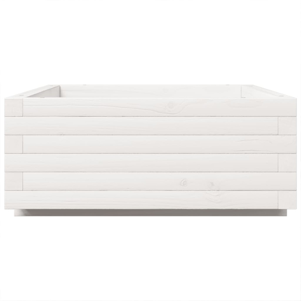 vidaXL Ζαρντινιέρα Κήπου Λευκή 90x60x26,5 εκ. από Μασίφ Ξύλο Πεύκου