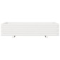 vidaXL Ζαρντινιέρα Κήπου Λευκή 110x60x26,5 εκ. από Μασίφ Ξύλο Πεύκου