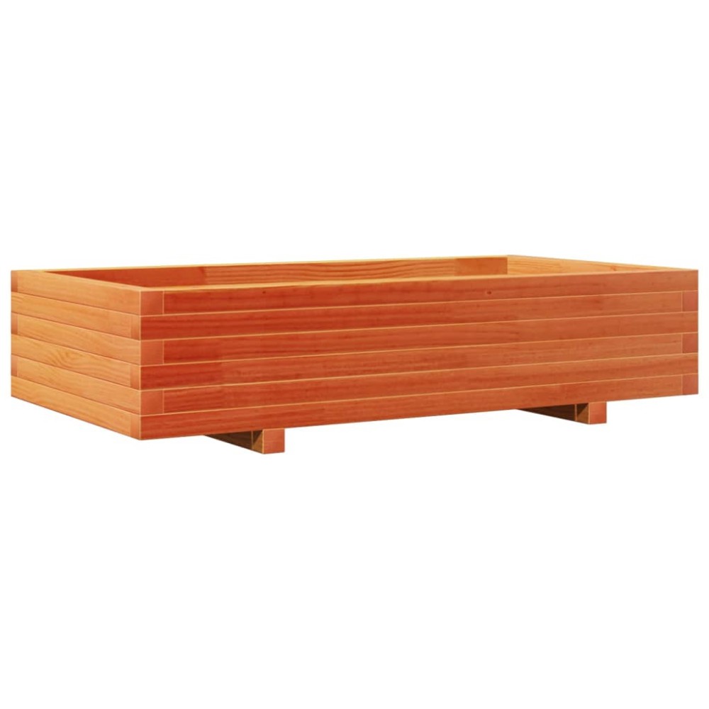 vidaXL Ζαρντινιέρα Καφέ Κεριού 110x60x26,5 εκ. από Μασίφ Ξύλο Πεύκου
