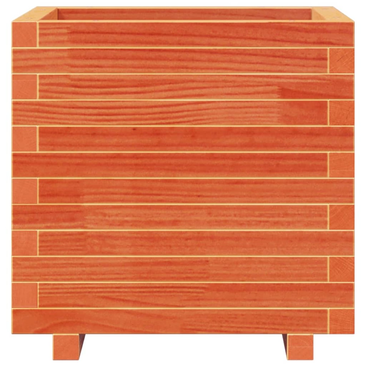 vidaXL Ζαρντινιέρα Καφέ Κεριού 50x50x49,5 εκ. από Μασίφ Ξύλο Πεύκου