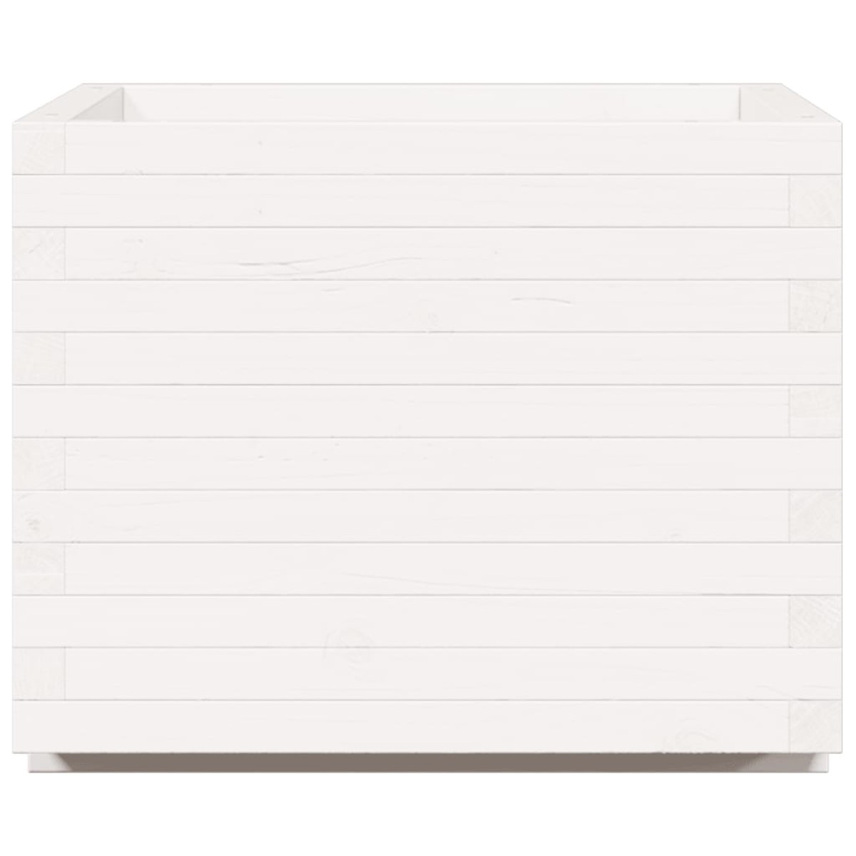 vidaXL Ζαρντινιέρα Κήπου Λευκή 60x60x49,5 εκ. από Μασίφ Ξύλο Πεύκου