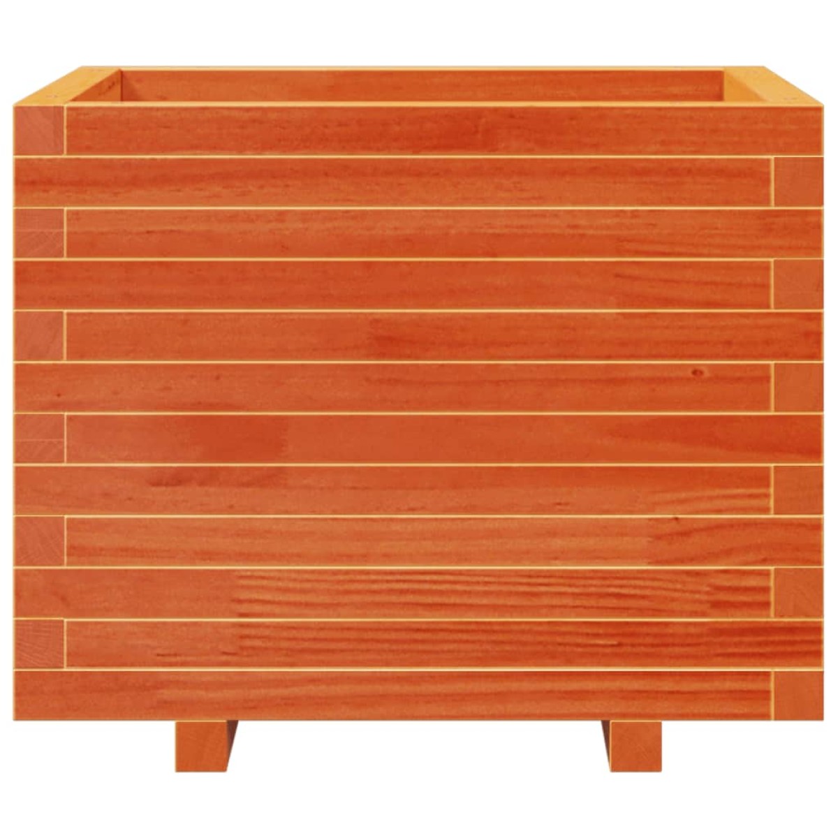 vidaXL Ζαρντινιέρα Καφέ Κεριού 60x60x49,5 εκ. από Μασίφ Ξύλο Πεύκου